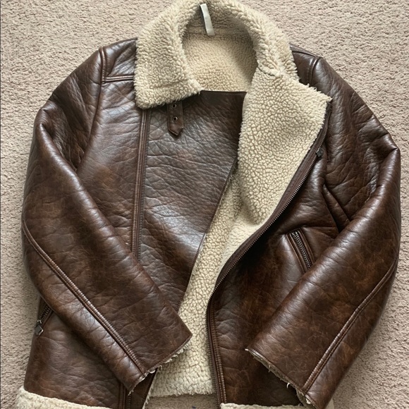 Zara Other - men’s Zara vintage style shearling bomber jacket